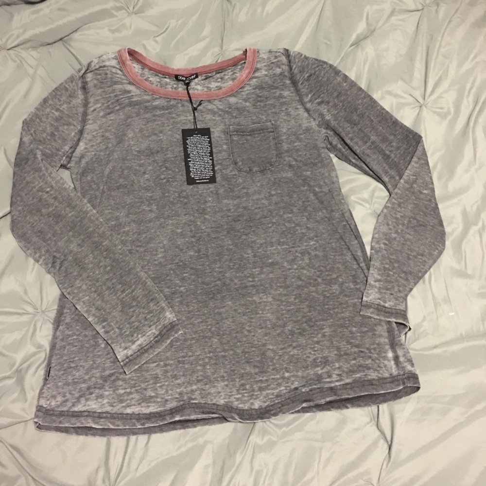 NWT Long sleeve Dear John burnout tee